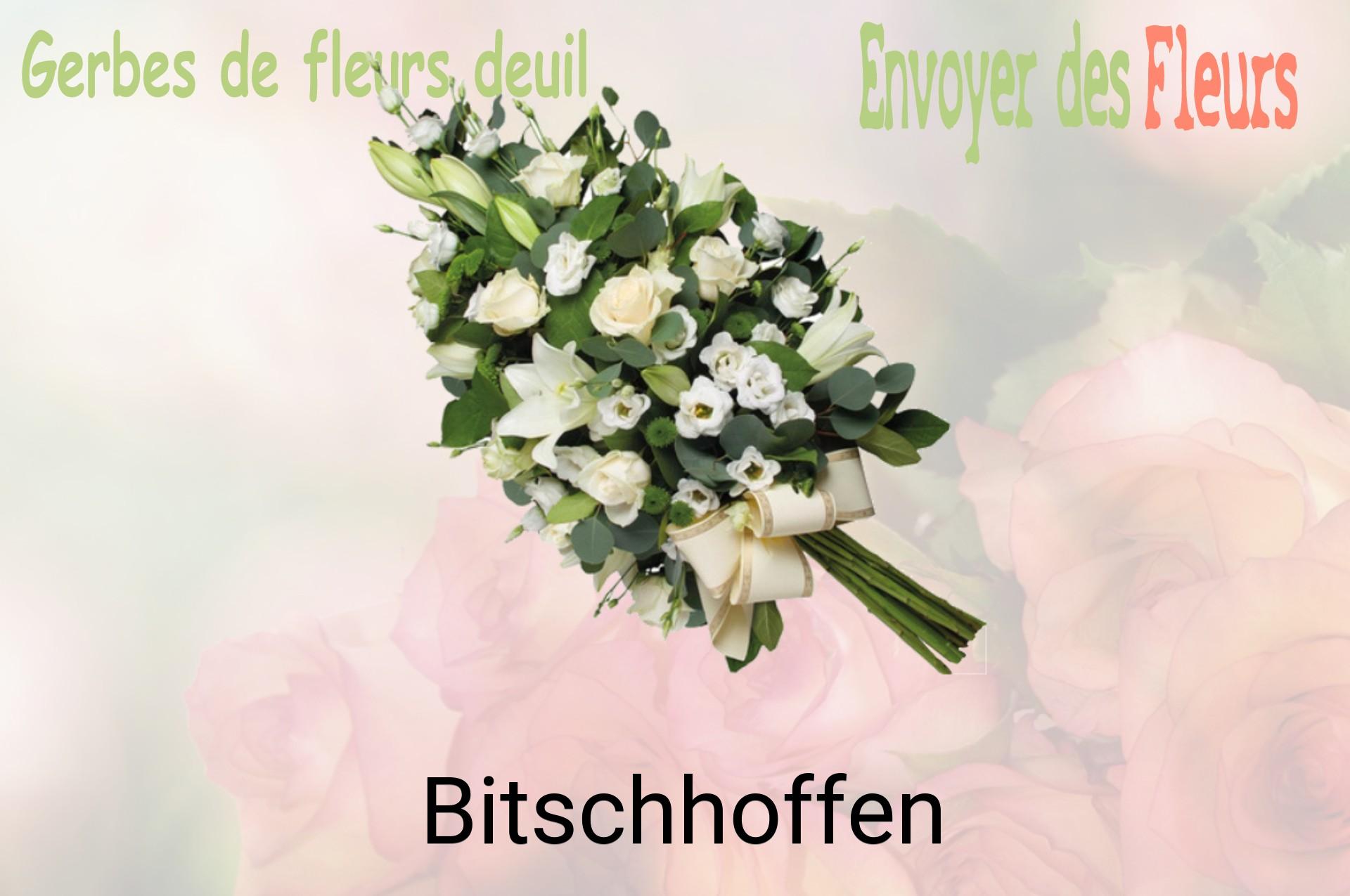 Gerbe de fleurs de deuil livrée à Bitschhoffen